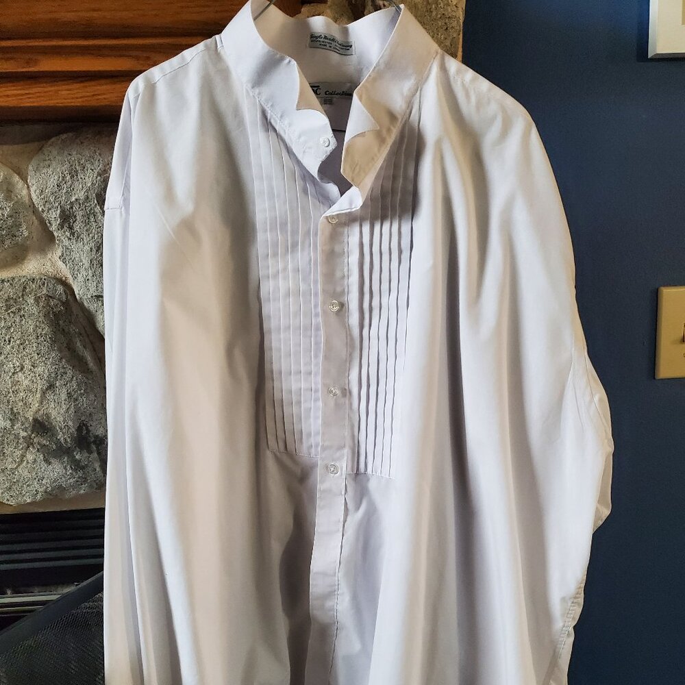 TDC Men's White Tuxedo Shirt size 20-20 1/2